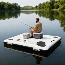 400kg Inflatable Portable Fishing Boat Floating Platform For Lake/Swimming Pool
