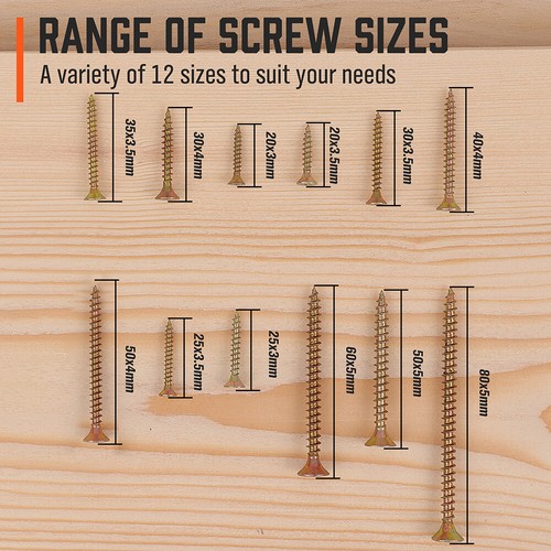 1000-Piece Screws Assortment Set Phillips Drywall Sheetrock Steel Storage Box - Picture 5 of 8