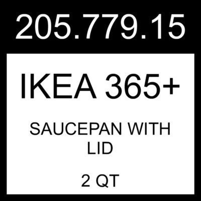 IKEA IKEA 365+ Saucepan With Lid Stainless Steel  2 qt 205.779.15