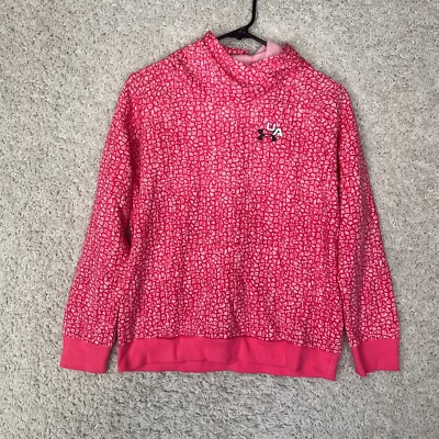 Under Armour Rival Fleece Hoodie Girls XL Pink Hooded Sweatshirt Casual Logo NWT