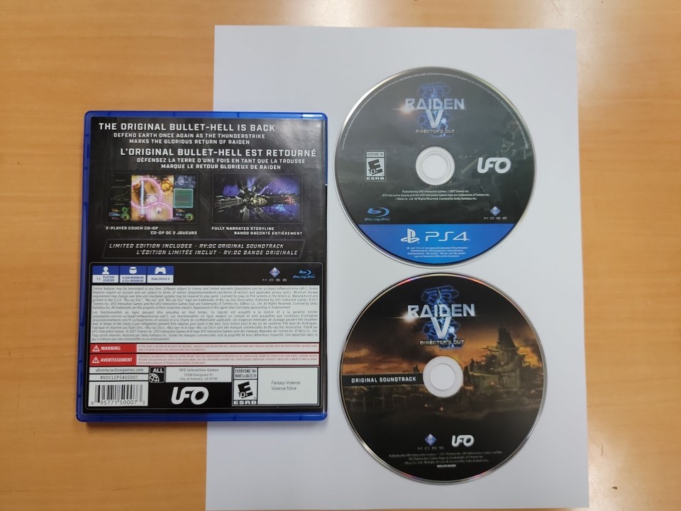 Raiden V Director's Cut - Jeu PS4/PS5 (Shoot 'em Up) - Version Japonaise - Très Bon état