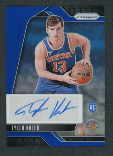 2024-25 TYLER KOLEK 47/49 AUTO PANINI PRIZM ROOKIE RC BLUE AUTOGRAPHS