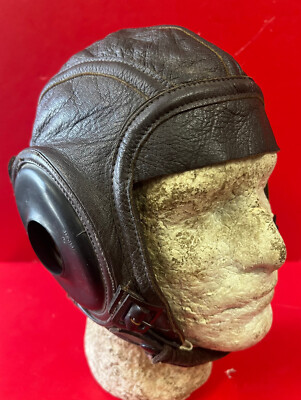 NAVAL & MARINE AVIATOR'S LEATHER FLYING HELMET-EXCELLENT CONDITION