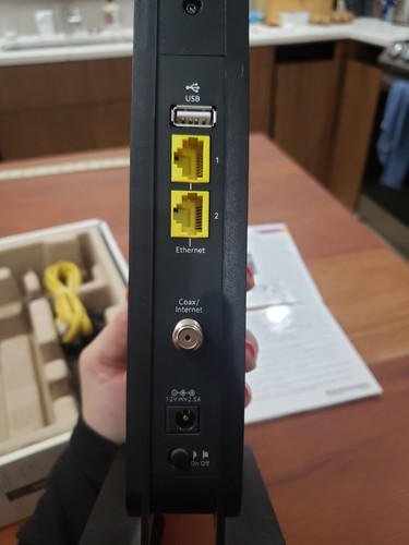 Netgear N600 Kabel WiFi Modem Router C3700 802.11 Dual Band Gigabit Zasilacz - Zdjęcie 4 z 12