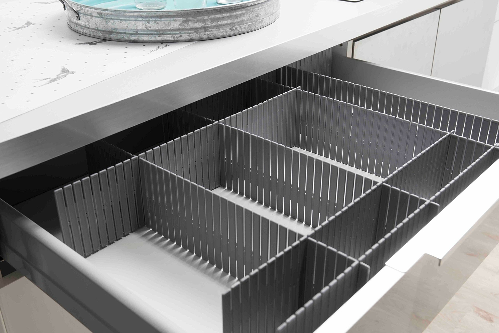 Compactor 3 Set da 6 Separatori cassetti, Grigio (a4L)