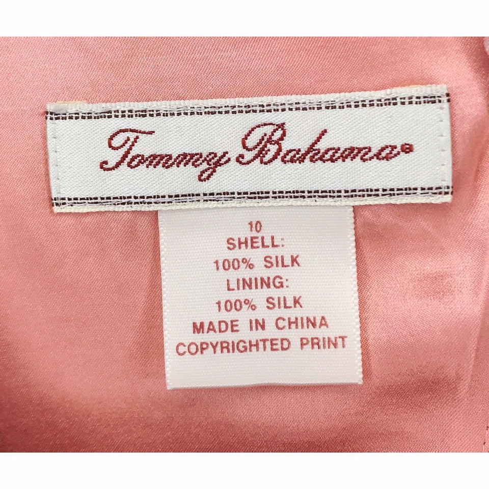 Tommy Bahama Traje Pantalón Hawaiano Estampado Floral 2 Piezas Seda Sin Mangas Talla 10 Foto 3 de 4