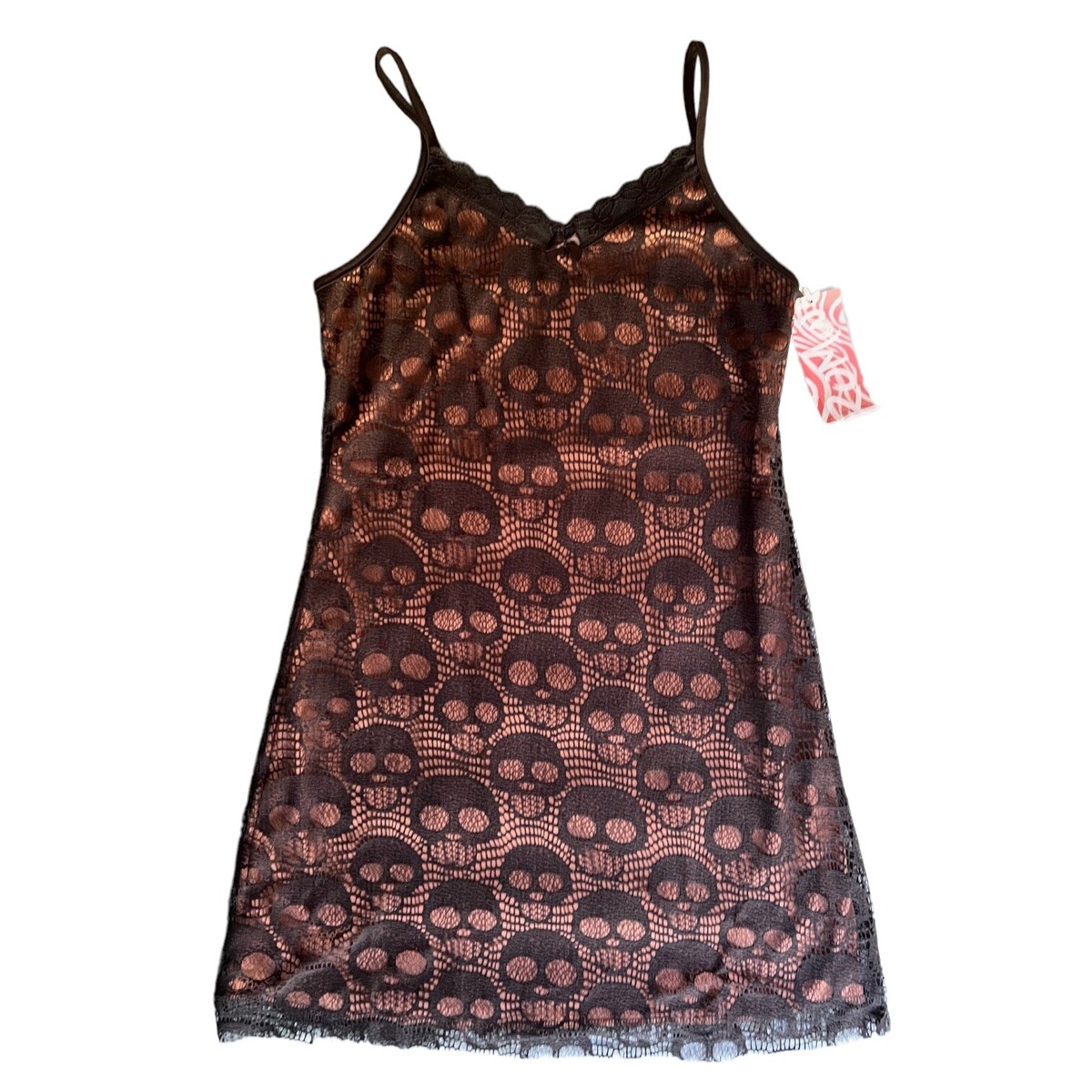 skull lace dress Our Goth Skull Print Contrast Lace Dress Without Belt is such a vibe