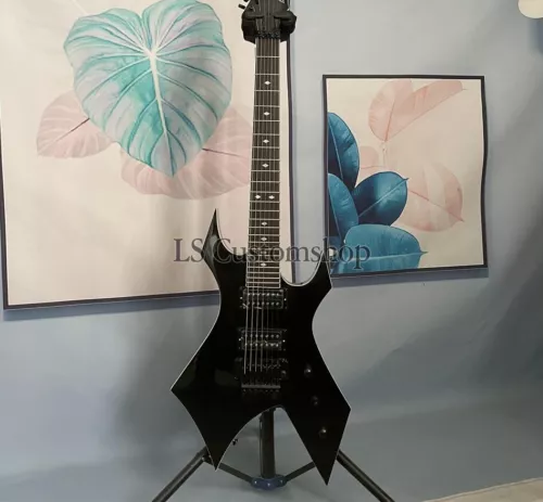 7 String Black Electric Guitar BC Warlock Extreme HH Pickup Maple Neck Safe Ship