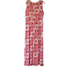 Talbots Dress Max Women Large Petites Asymmetric Print Sleeveless Stretch Preppy