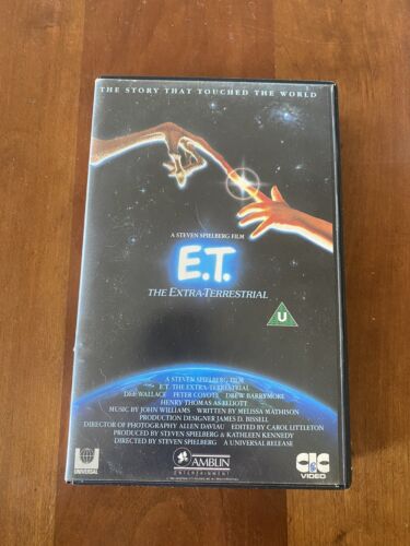 E.T. CASSETTE VIDÉO EXTRA TERRESTRE RARE VHS GRANDE BOÎTE EX LOCATION ET CIC  - Photo 1/5