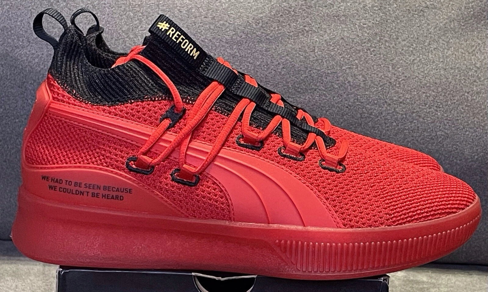 Nuove sneakers Puma X Clyde Court Reform Meek Mill rosso nero 193461 01 uomo taglia 11 5