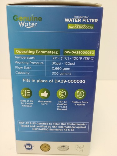Genuine Water Brand- Replacement Filter GW-DA2900003G (Fits Samsung) - Picture 3 of 6