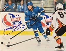Ozzy WIESBLATT Signed 8x10 Photo! SAN JOSE SHARKS-BARRACUDA TOP PROSPECT W/COA