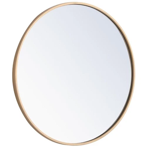 Elegant Decor Eternity 24" Round Metal Frame Mirror in Brass - Picture 3 of 8