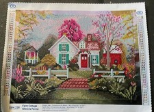 Farm Cottage Diamond Painting - Completed, Unframed, And Mod Podged