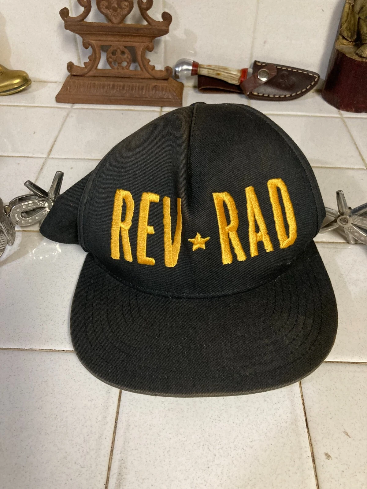 REV RAD BLACK GOLD CAP TRUCKER CAP PRINTED FUNNY HAT