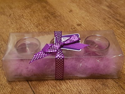 3er SET FLIEDER FLAUSCHIGE BORTE WEIDENTAL LAVENDEL STARLIGHT ANGELIKA GELEE KERZEN