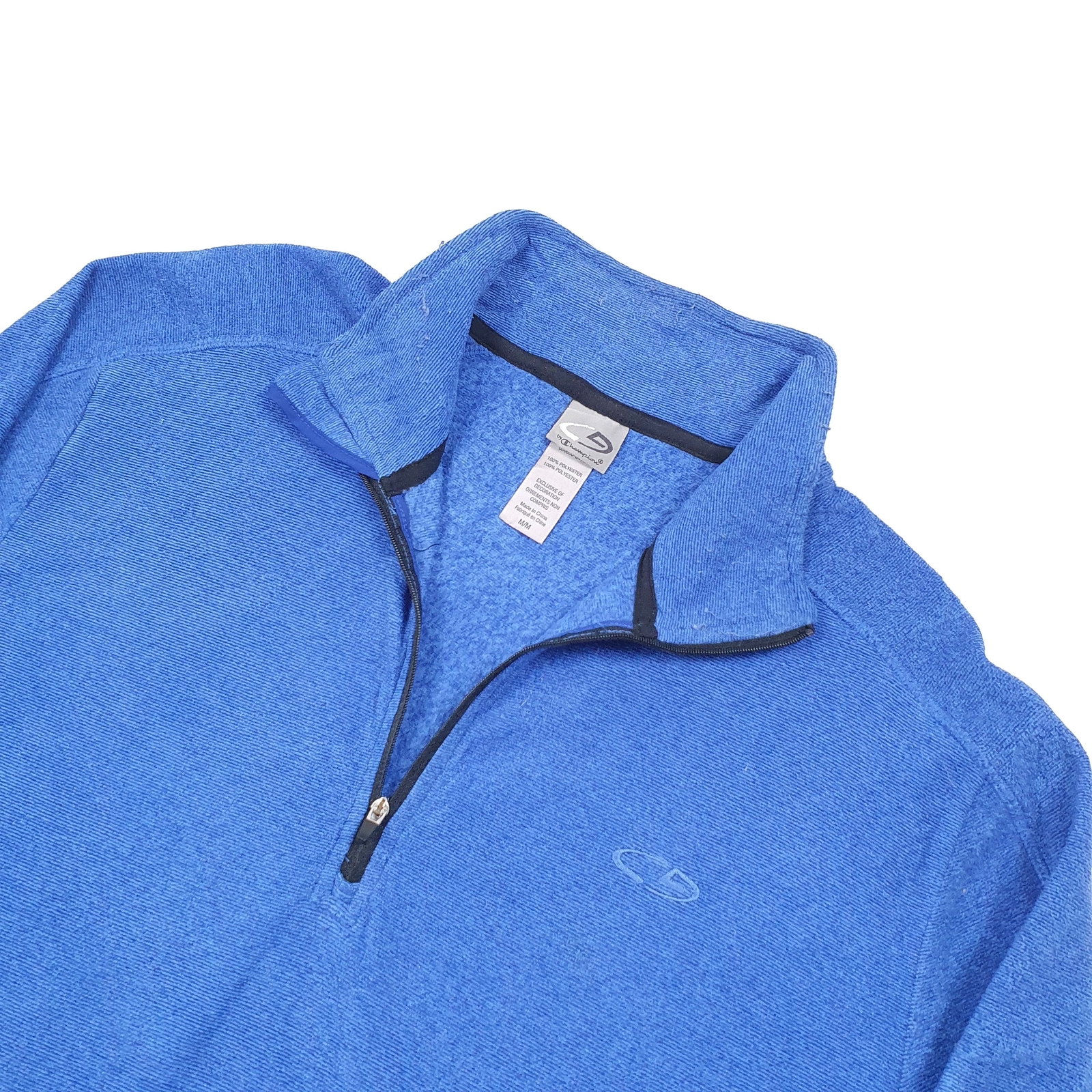 Mens CHAMPION Polyester 1/4 Quarter Zip Fleece Jumper M image 2