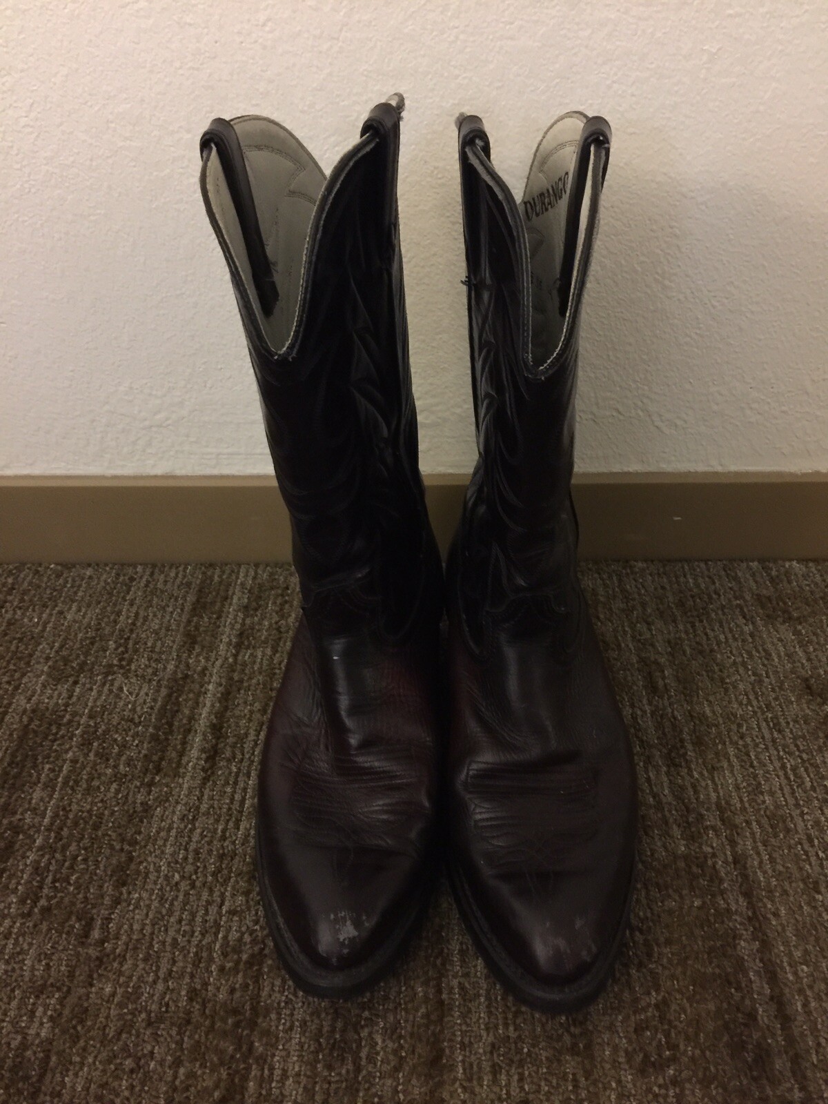 Durango Maroon Brown Leather Cowboy Boots 10 1/2 … - image 8