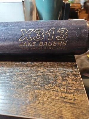 JAKE BAUERS SIGNED GAME USED BAT CRACKED PADRES - Image 1 of 4