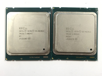 Lot of 2 - Intel Xeon E5 - 4620V2 / SR1AA  2.60GHz 20MB 8-Core CPU LGA 2011