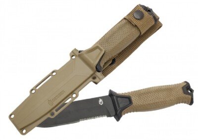 Gerber Strongarm Serrated Edge Messer Outdoor Camping Bushcraft Coyote MADE USA