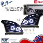 Angel Eye LED Pair Headlights Front Fits Toyota Prado 120 Series 02-09 AU stock