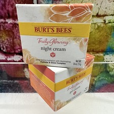 Burt's Bees Truly Glowing Gel  Night Cream Replenish Skin Hydrate Glow Complex