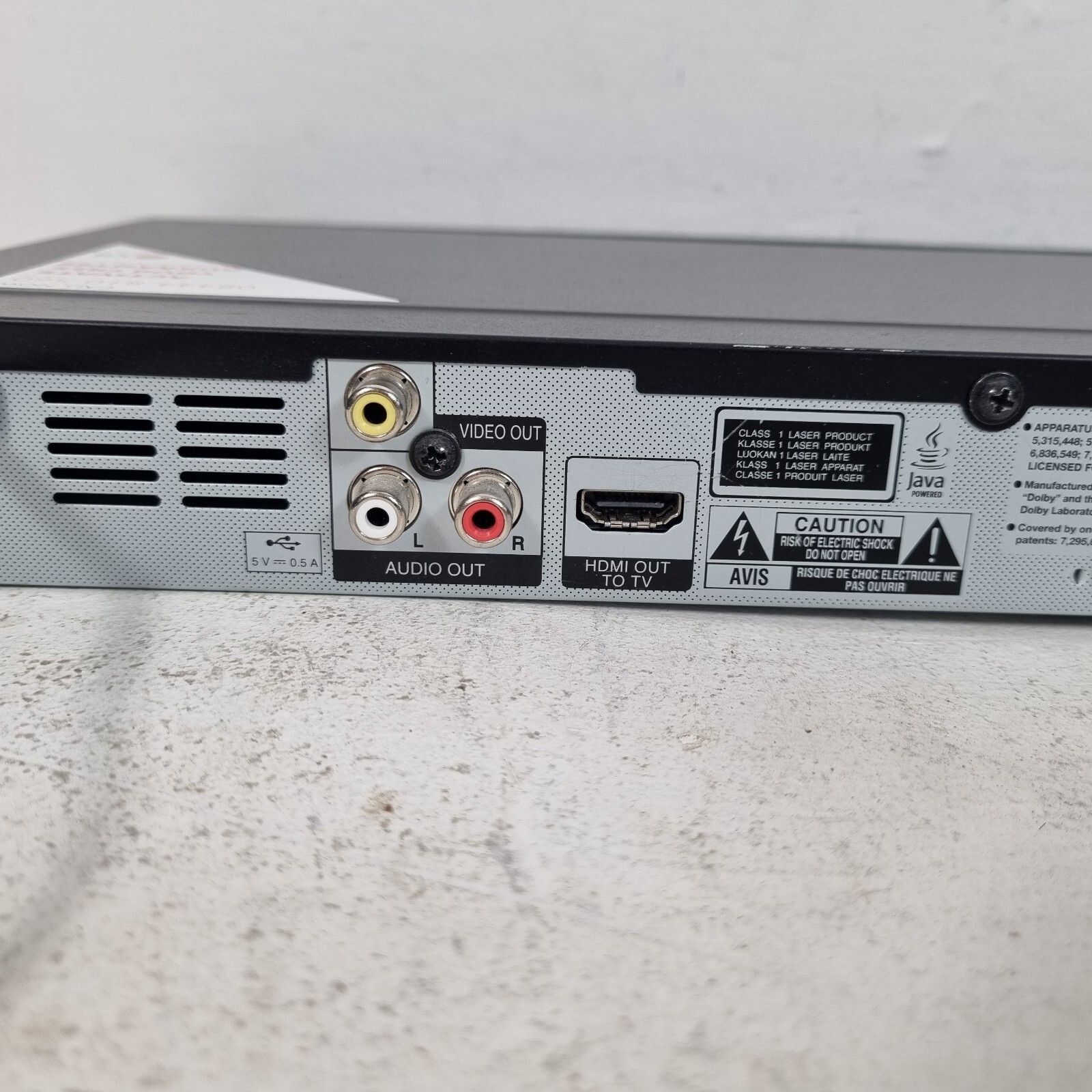 LG BD650 BluRay DVD Player Full HD 1080p DTS HD HDMI USB, Tested And