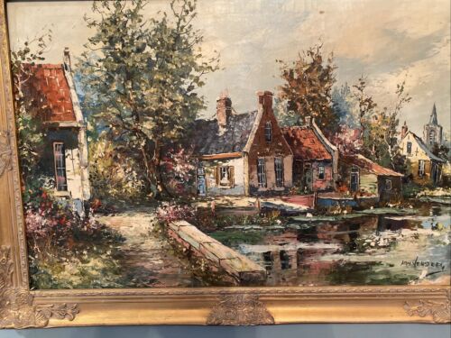 Dutch Artist Arn Versteeg Original Village Piece