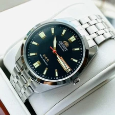 Rare Orient 3 Stars Automatic Luminous Hands SAB0C002B Black Dial  Made in Japan