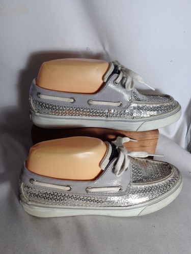 Sperry Top-Siders, silber mit Sequenz, 2-Loch-Bootsschuhe, Damen 6,5 Medium - Bild 4 von 11