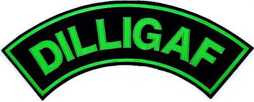 DILLIGAF MOTORCYCLE VEST 11" ROCKER EMBROIDERED PATCH BL-3 - Picture 7 of 9