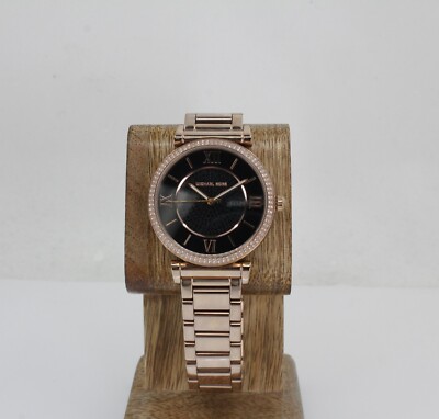 Michael Kors Caitlin Unisex Rose Gold Black Stone Dial 38mm  display picture 1