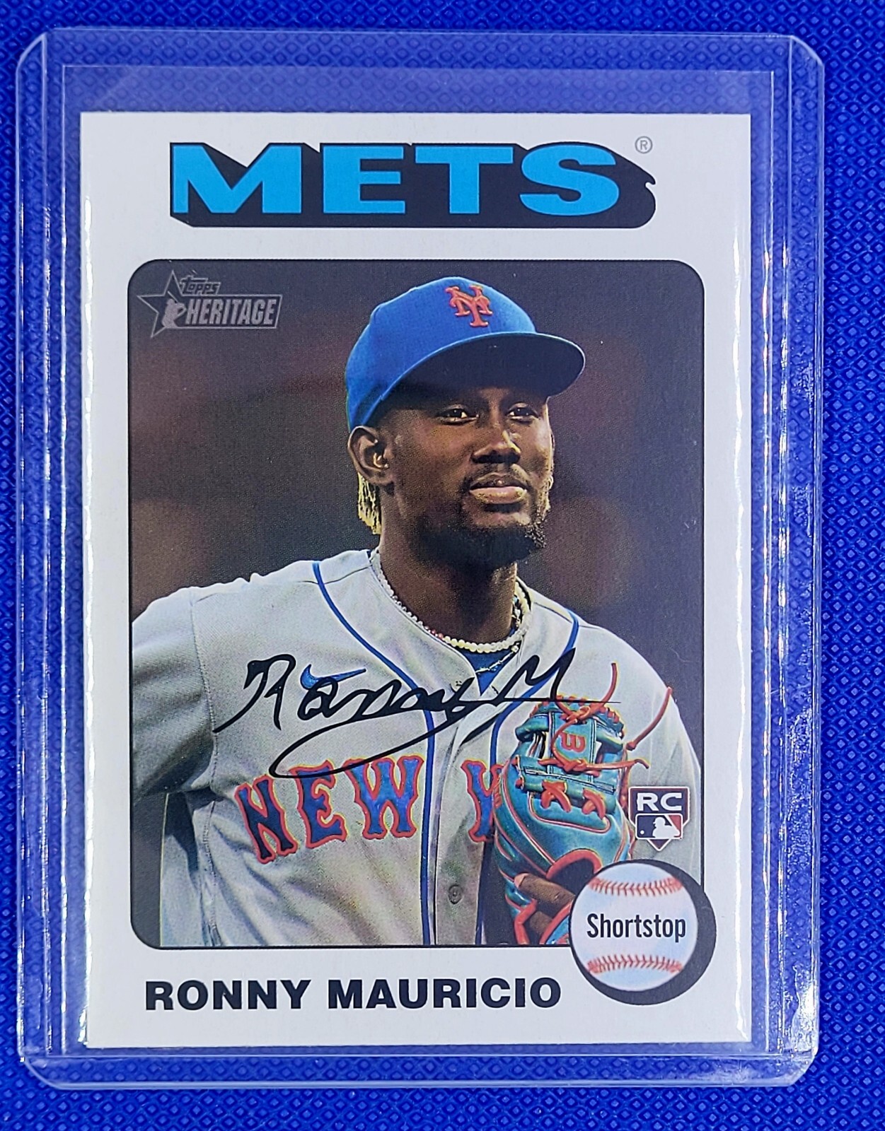 Ronny Mauricio RC 2024 Topps Heritage Rookie White Border #296 Mets