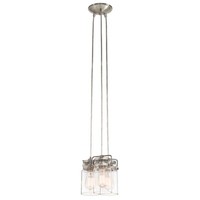 Pendelleuchte Deckenlampe HäNgeleuchte Stahl Glas Nickel D 21,6Cm Esszimmerlampe