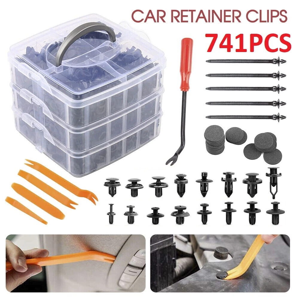 741x Car Trim Body Clips Kit Rivets Retainer Auto Panel Bumper Plastic Fastener - Picture 1 of 12
