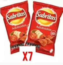 Sabritas Adobadas Mexican chips Sabritas 7 BAGS, (45g each)