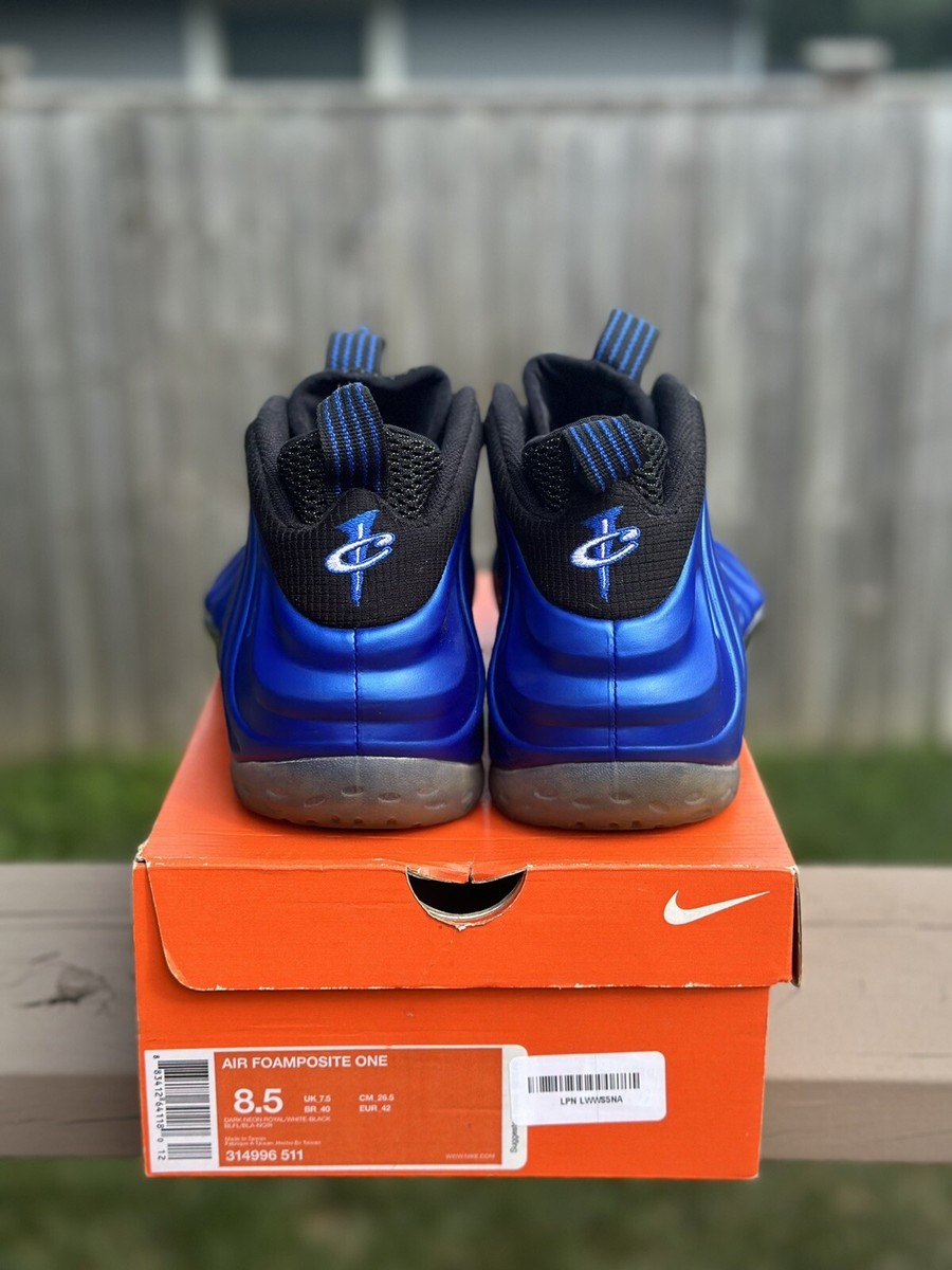 2007 NIKE AIR FOAMPOSITE ONE 1 PENNY NEON ROYAL BLUE WHITE BLACK