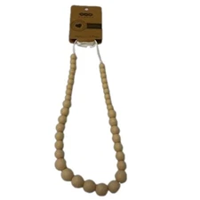Banded Baby Teething Necklace - Cream