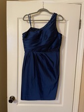 Adrianna Papell for E! Live From the Red Carpet One Shoulder Blue Gown Size 14
