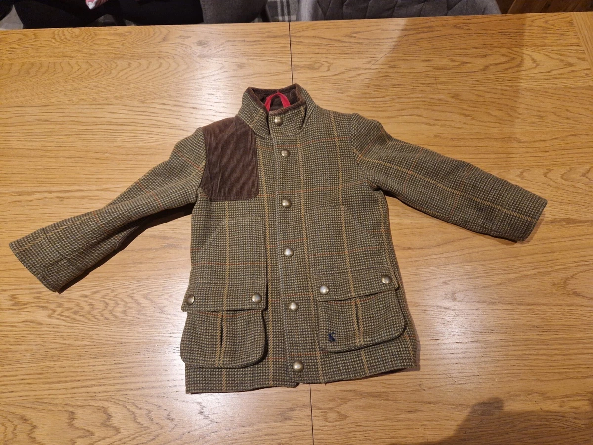 Joules boys Age 4 Green Tweed Country Jacket Coat Mr Toad