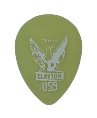Clayton Ultem Gold - Small Tear Drop - 0,38 mm (1, 6 oder 12 Stück) Plektren