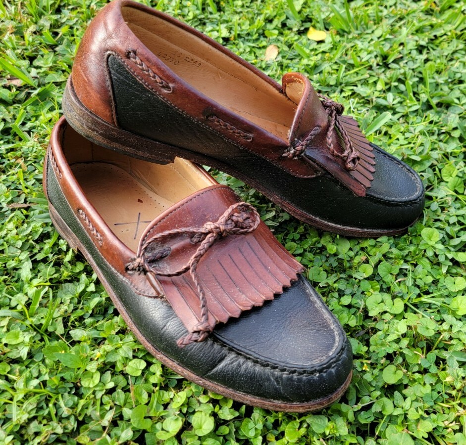 NEW Allen Edmonds Black and Brown Leather Loafers Slip-On Design. Size 8 1/2 Randolph Venetian Slip-on Loafer | Men main image 2