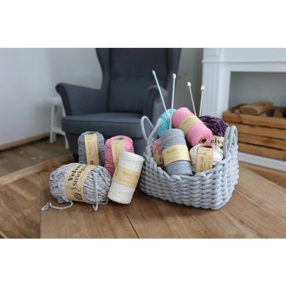 20x Makramee Garn 4mm Baumwollen Cotton Stricken Schur Faden Basteln Häkeln Deko - Bild 4 von 4