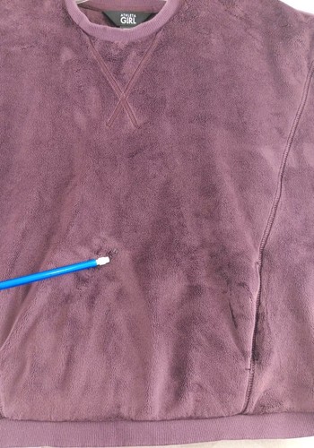 Athleta Girl Sweater Youth Large Brown Fleece Pullover Sweatshirt - Picture 7 of 9