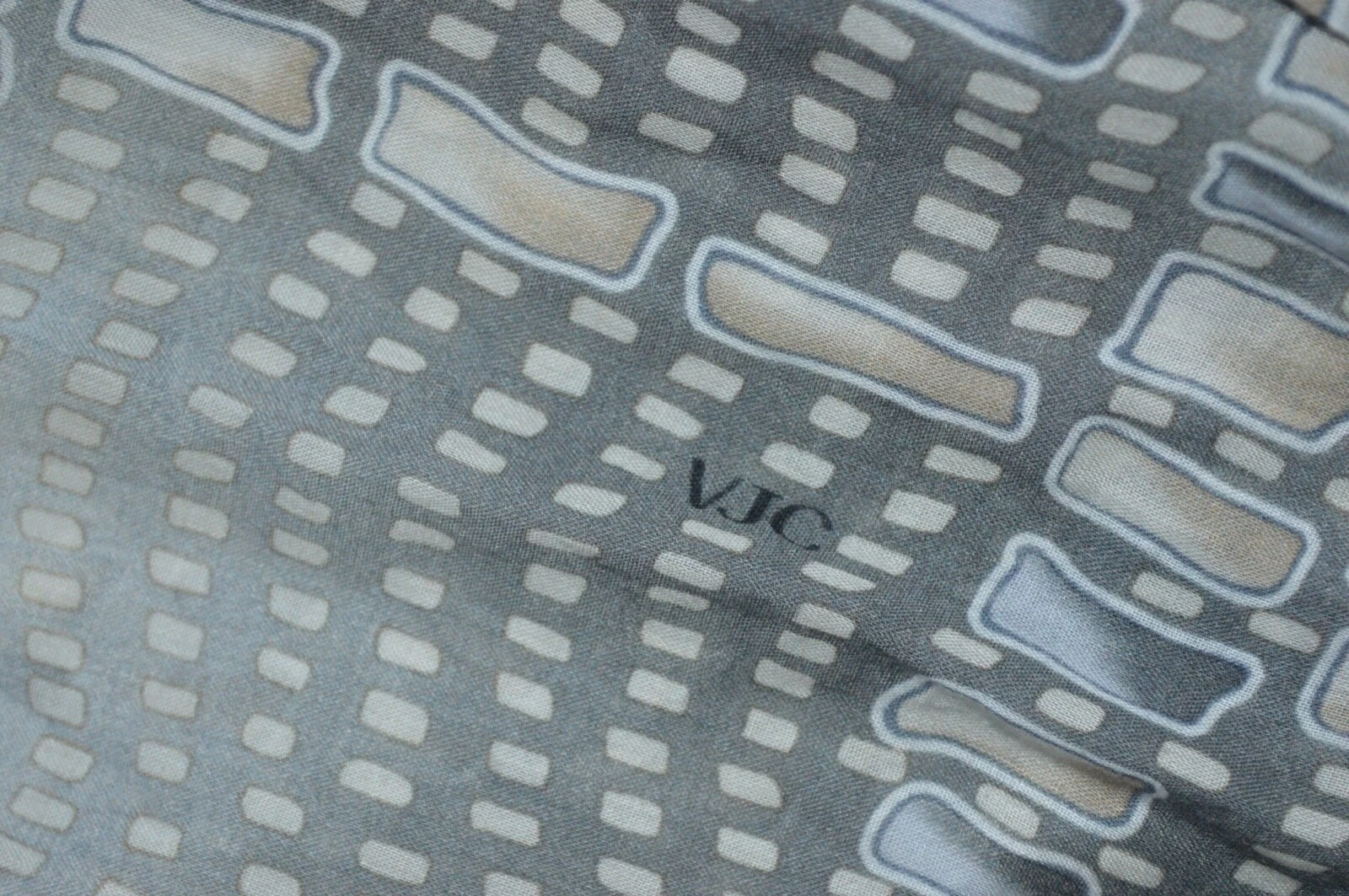 Camicia da uomo VJC Versace jeans couture astratto grigio trasparente bottoni aderente S M