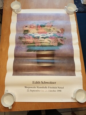 Poster Edith Schweitzer Kunsthalle Friedrich Netzel von 1990 ca. 60x81cm 
