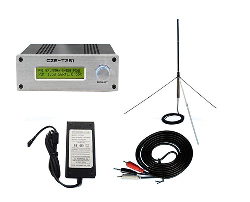 25W FM Transmitter – CZE-T251 Professional Stereo Broadcast Radio With Adjustable Power (0-25W)