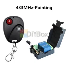 DC12V 2CH Relay Receiver Wireless Remote Control Switch Module RF Transmitter
